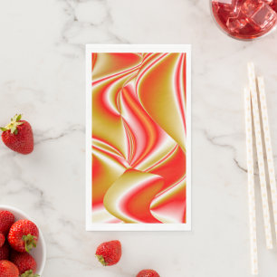 Love and Gold Abstract 3D Rainbowart Napkin