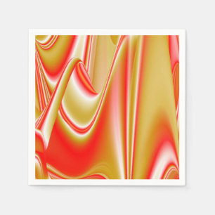 Love and Gold Abstract 3D Rainbowart Napkin