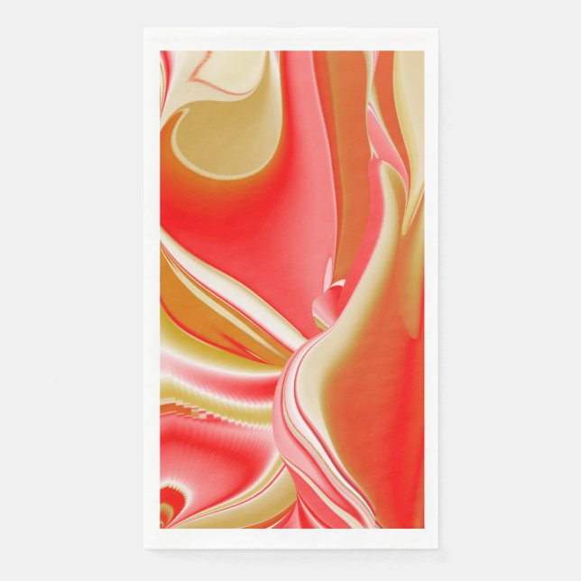 Love and Gold Abstract 3D Rainbowart Napkin (Front)