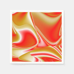 Love and Gold Abstract 3D Rainbowart Napkin