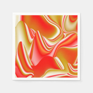 Love and Gold Abstract 3D Rainbowart Napkin