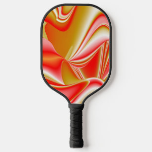Love and Gold Abstract 3D Rainbowart Pickleball Paddle