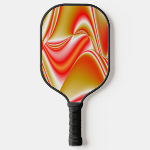 Love and Gold Abstract 3D Rainbowart Pickleball Paddle