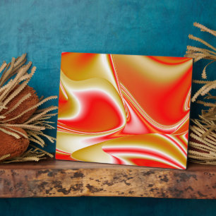 Love and Gold Abstract 3D Rainbowart Plaque