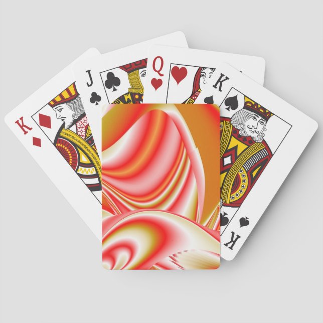 Love and Gold Abstract 3D Rainbowart Playing Cards (Back)