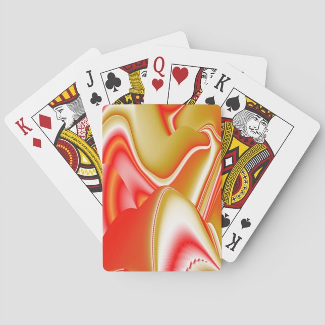 Love and Gold Abstract 3D Rainbowart Playing Cards (Back)