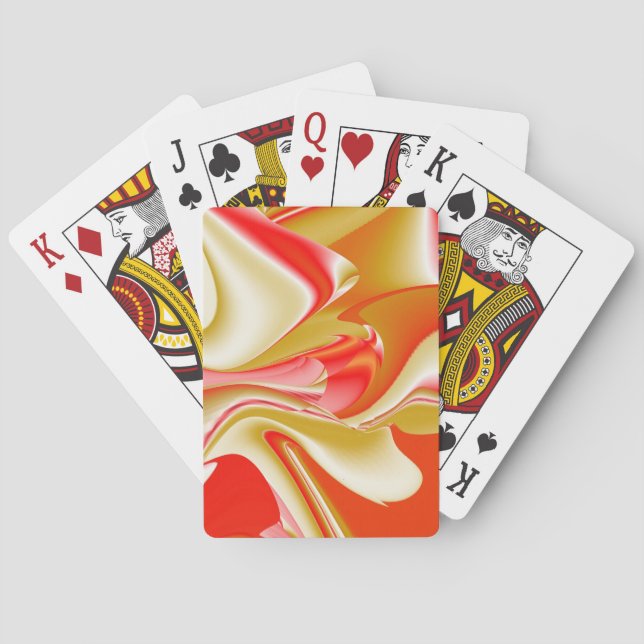 Love and Gold Abstract 3D Rainbowart Playing Cards (Back)