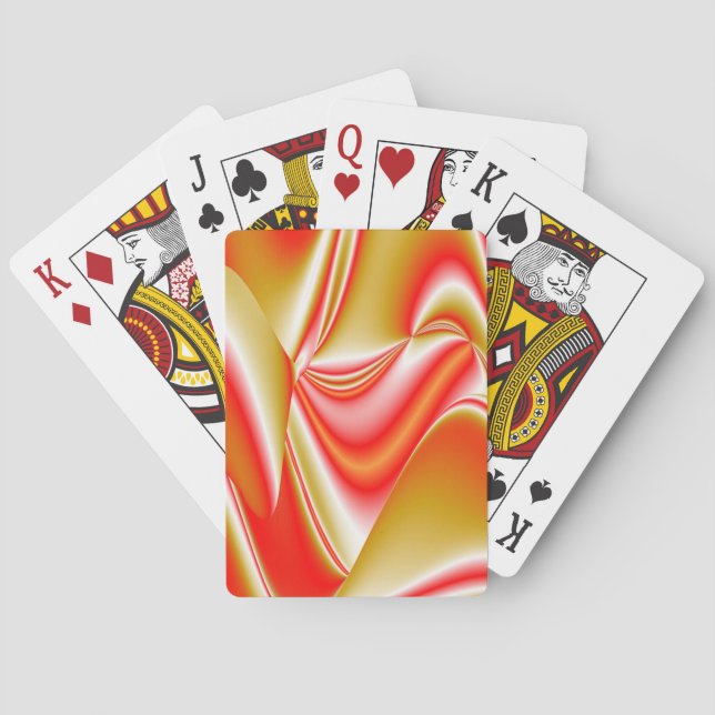 Love and Gold Abstract 3D Rainbowart Playing Cards (Back)