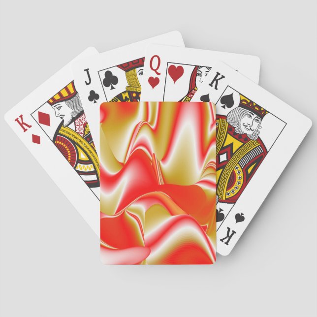 Love and Gold Abstract 3D Rainbowart Playing Cards (Back)