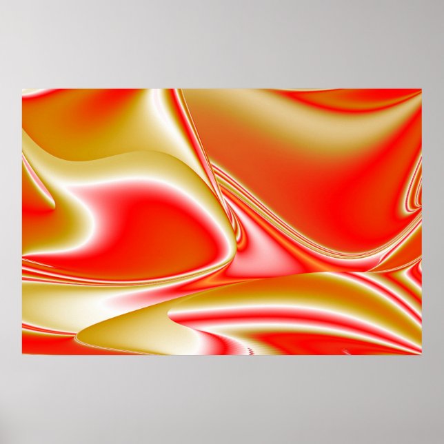 Love and Gold Abstract 3D Rainbowart Poster (Front)