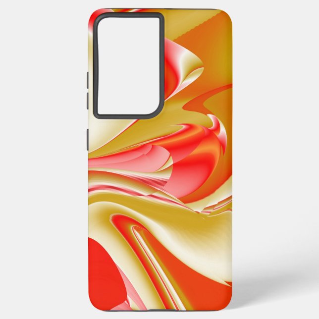 Love and Gold Abstract 3D Rainbowart Samsung Galaxy S21+ Case (Back)