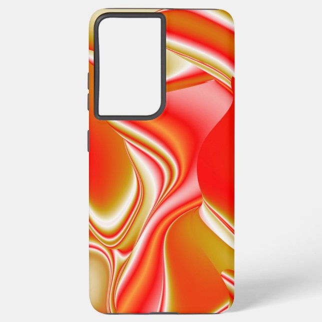 Love and Gold Abstract 3D Rainbowart Samsung Galaxy S21 Ultra Case (Back)