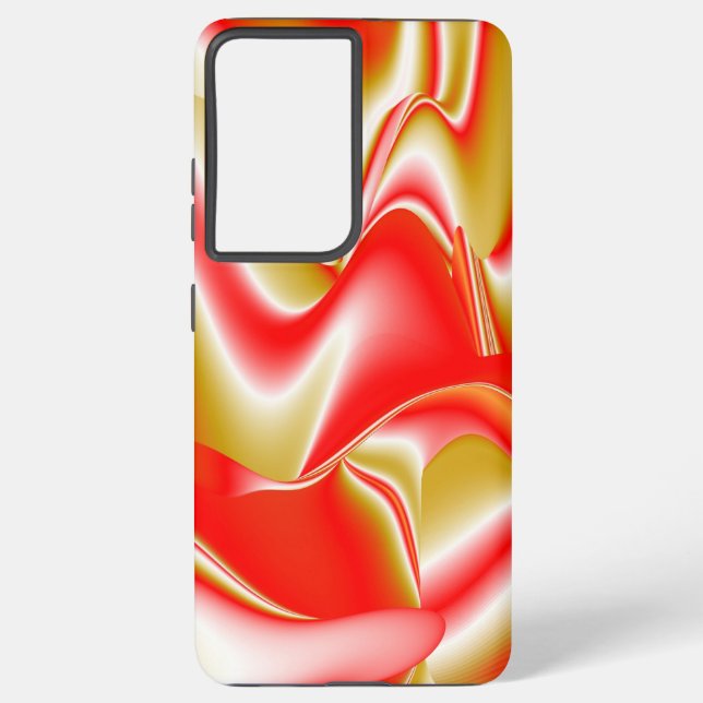 Love and Gold Abstract 3D Rainbowart Samsung Galaxy S21 Ultra Case (Back)