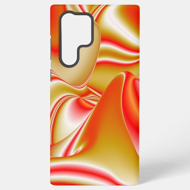 Love and Gold Abstract 3D Rainbowart Samsung Galaxy S22 Ultra Case (Back)