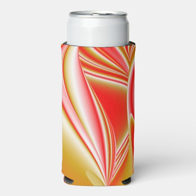 Love and Gold Abstract 3D Rainbowart Seltzer Can Cooler (Seltzer Front)