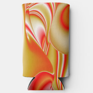 Love and Gold Abstract 3D Rainbowart Seltzer Can Cooler