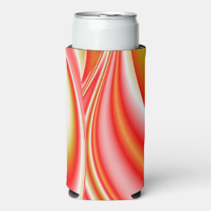Love and Gold Abstract 3D Rainbowart Seltzer Can Cooler