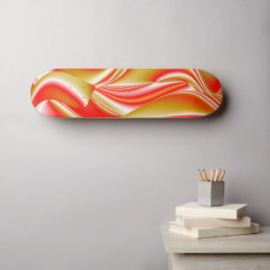Love and Gold Abstract 3D Rainbowart Skateboard