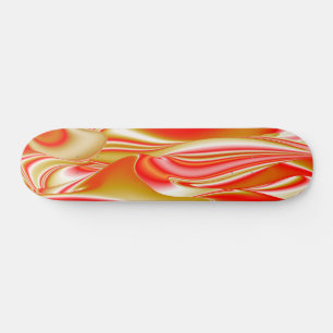 Love and Gold Abstract 3D Rainbowart Skateboard