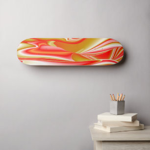 Love and Gold Abstract 3D Rainbowart Skateboard