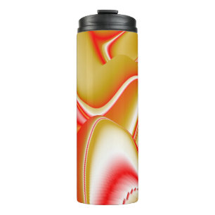 Love and Gold Abstract 3D Rainbowart Thermal Tumbler
