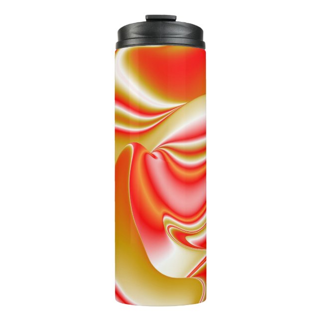 Love and Gold Abstract 3D Rainbowart Thermal Tumbler (Front)