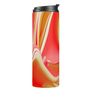 Love and Gold Abstract 3D Rainbowart Thermal Tumbler