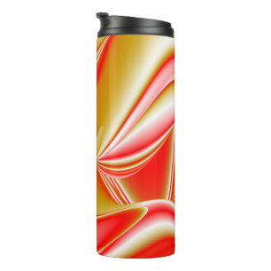 Love and Gold Abstract 3D Rainbowart Thermal Tumbler
