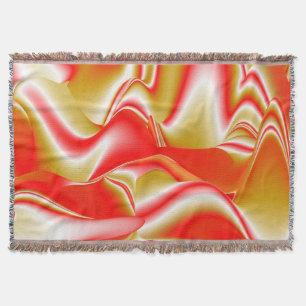 Love and Gold Abstract 3D Rainbowart Throw Blanket
