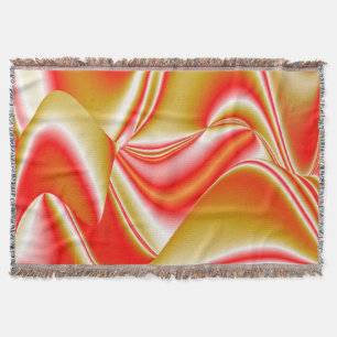 Love and Gold Abstract 3D Rainbowart Throw Blanket