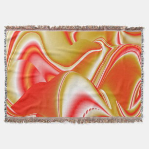Love and Gold Abstract 3D Rainbowart Throw Blanket
