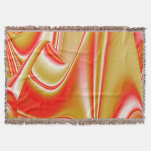 Love and Gold Abstract 3D Rainbowart Throw Blanket