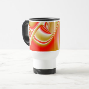 Love and Gold Abstract 3D Rainbowart Travel Mug