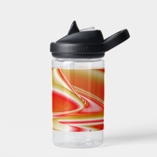 Love and Gold Abstract 3D Rainbowart Water Bottle