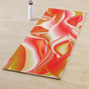 Love and Gold Abstract 3D Rainbowart Yoga Mat