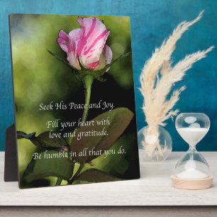Love And Gratitude Print on Easel Plaque