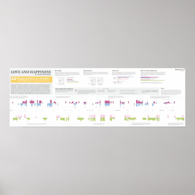Love and Happiness in Anna Karenina - 36" x 12" Poster (Front)