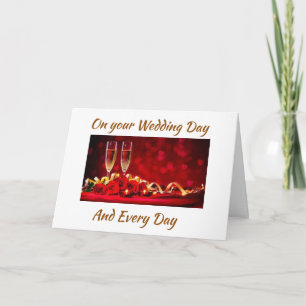 **LOVE** AND **HAPPINESS** ON YOUR WEDDING DAY CARD