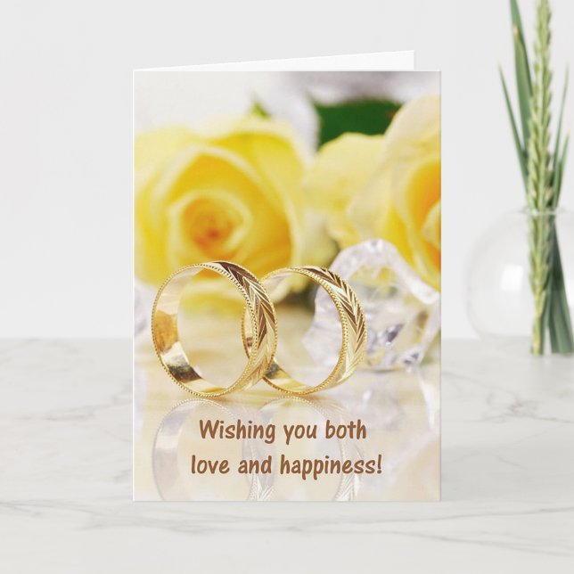 “Love and Happiness” Wedding Note Card (Front)