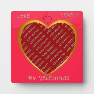 Love and Heart Frame Add Your Photo Plaque