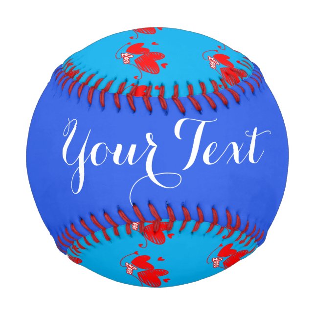 Love and Heart Romantic Design Baseball (Back)