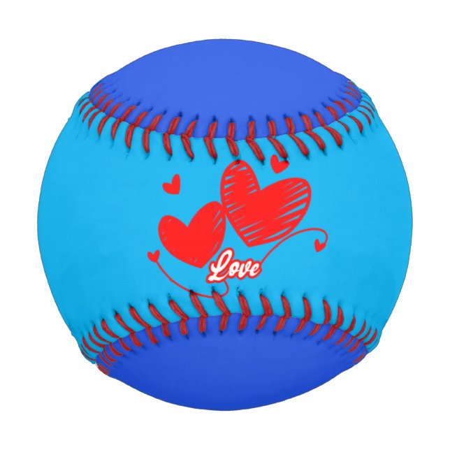 Love and Heart Romantic Design Baseball (Front)