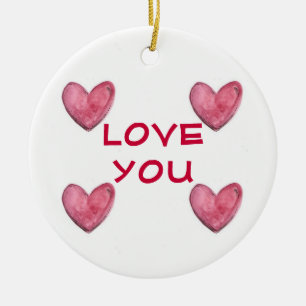 "LOVE AND HEARTS" CHRISTMAS ORNAMENT