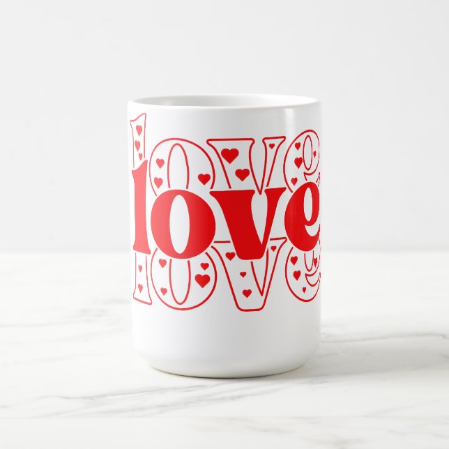 Love and Hearts Coffee Mug (Center)