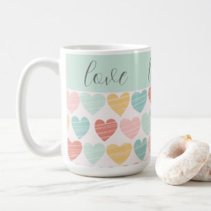 Love and Hearts Colourful Mug