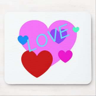 Love and Hearts Design on T-Shirts, Gifts and More Mouse Mat