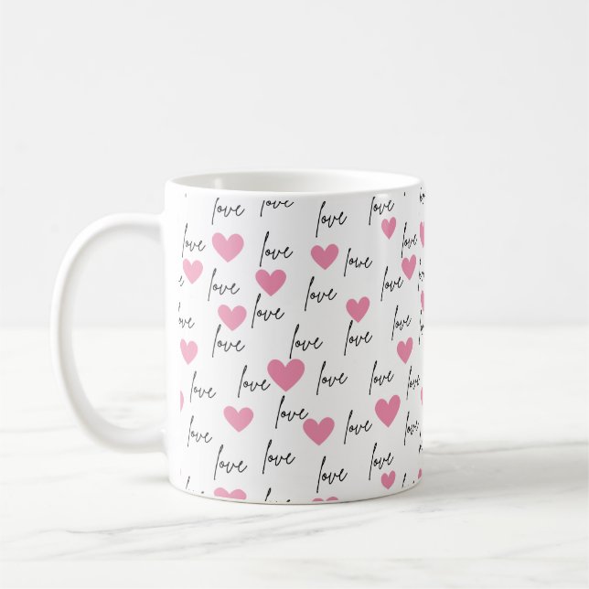 Love and Hearts Sweetheart Mug (Left)