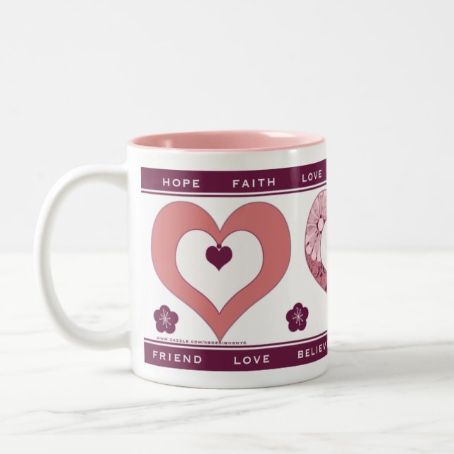 Love and Inspiration Heart Mug (Left)