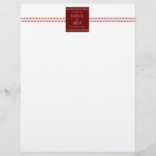 Love and Joy Christmas Letter Paper