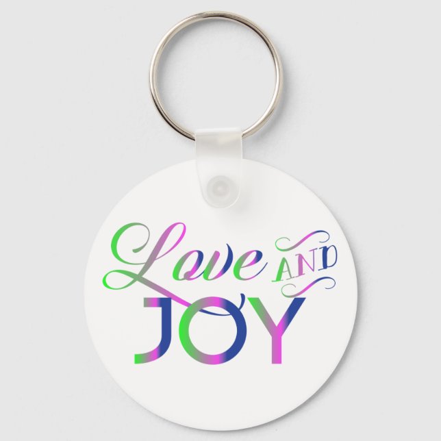 Love And Joy Colourful Keychain (Front)